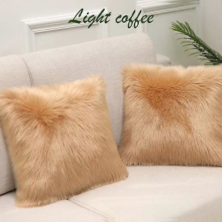 1 stk. Shaggy Fluffy Betræk Pudebetræk Pude Betræk Blød Pels Plys 45x45cm