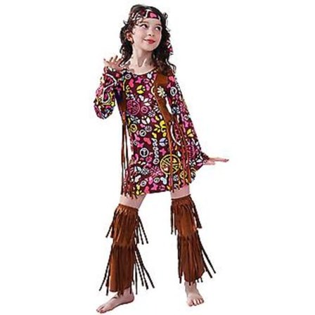 Retro Etnisk Stil Kjole Sceneoptræden Rolleleg Kostume Halloween Cosplay Kjole (S)
