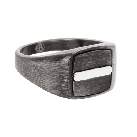 by BILLGREN Clayton Ring Steel Accessoarer Herr Svart 21 mm