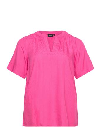 Marley, S/S, Blouse Blouses Short-sleeved Rosa Zizzi*Betinget Tilbud