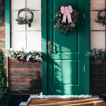 Glitterbånd, bånd med metallisk kant, julebånd til krans, juletrepynt, gaveinnpakning, hjemmeinnredning, 10 yards