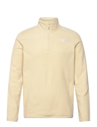 M 100 Glacier 1/4 Zip - Eu Sport Sweatshirts & Hoodies Fleeces & Midlayers Cream The North Face