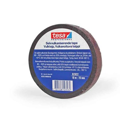 Tesa 62822 Gaffatape Sort, 10 m x 19 mm, Maskintilbehør & forbrugsvarer