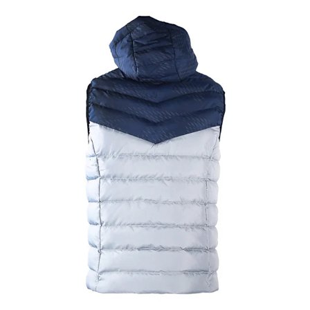 Elektrisk USB Ärmlös Värmejacka för Män med Huva Varm Vinterjacka Uppvärmd Väst Kläder Grå 3XL