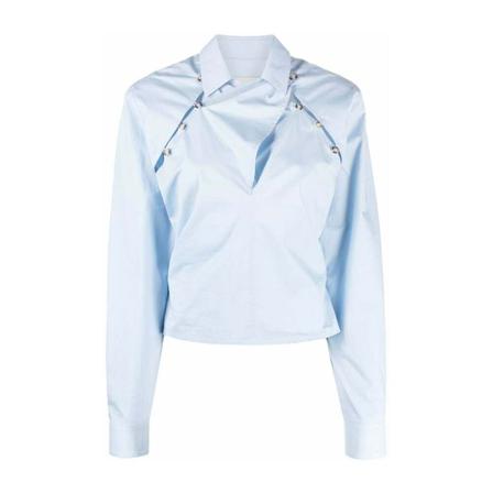 Nanushka Shirts blå, Dam, Dam, Storlek: M