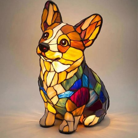Corgi Lampe Dachshund Lampe, Fransk Bulldog Lampe, Hundeserie Kunst Nattlampe, Søt Kjæledyrshund Tema LED Bordlampe med Varmt Omgivelseslys