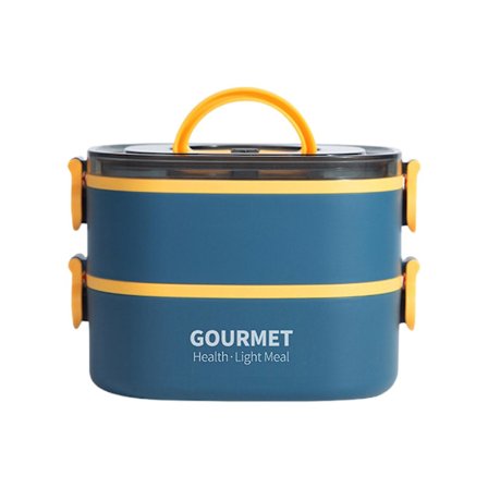 1400ML/2000ML Läcksäker Bento Lunchlåda med Gaffel Stapelbar Återanvändbar för Barn Vuxna Mikrovågsugn