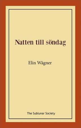 Natten till söndag - Bok av Elin Wägner - Häfte