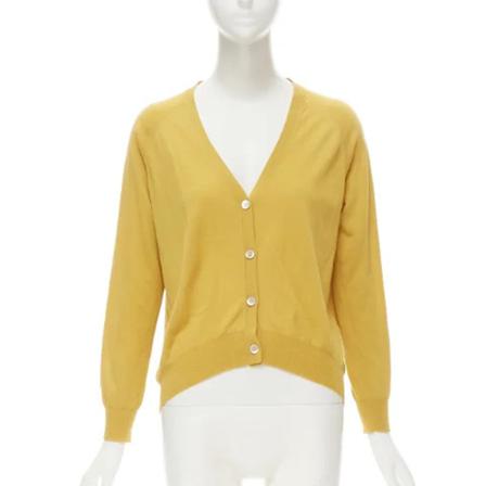 Dries van Noten Pre-owned Pre-owned Wool tops , Geel , Dames , Maat: S
