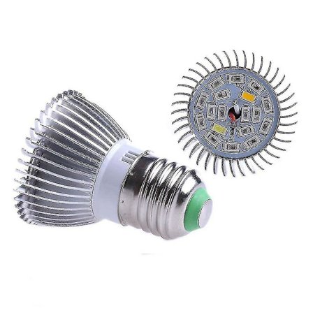 18w LED plantelampe E27 Full Spectrum plantelys LED vekstlys