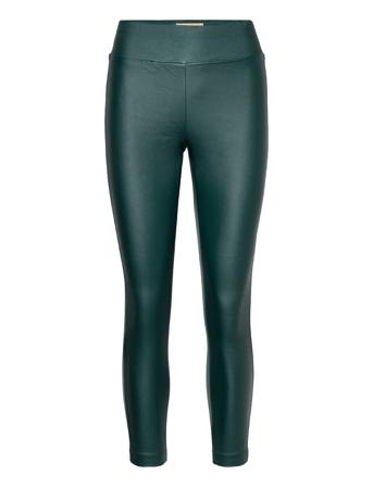 Sc-Pam Trousers Leather Leggings/Bukser Grønn Soyaconcept*Betinget Tilbud