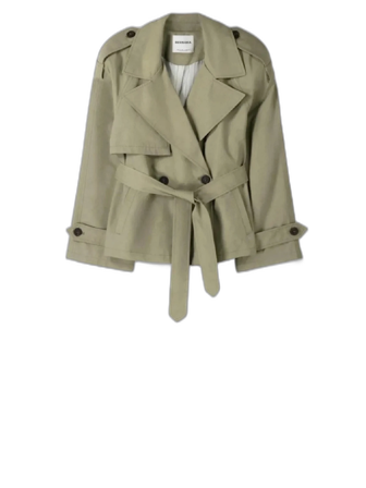 Grön trenchcoat från Bershka