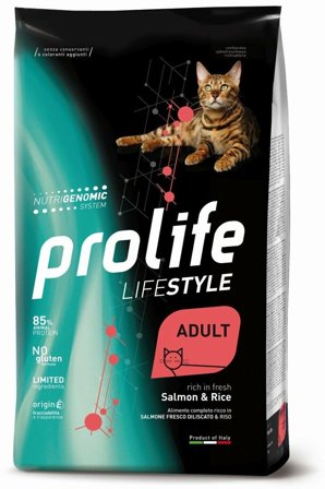 Prolife Cat Life Style Cibo Secco Per Gatti Adulti Salmone E Riso