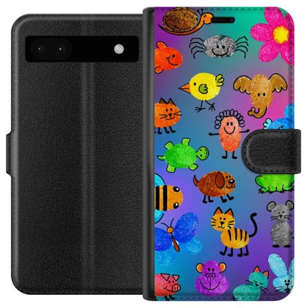 Yhteensopiva Lompakkokotelo Google Pixel 6a Little Scribble Friends