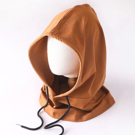 Bomull Balaclava Lätt Tunn Hood Scarf BRUN