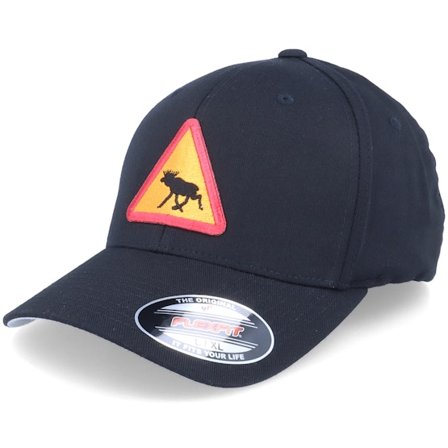 Hunter - Black flexfit Czapka Z Daszkiem - Moose Patch Patch Black Flexfit @ Hatstore