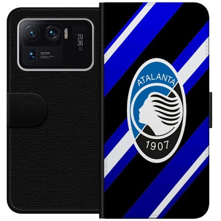 Xiaomi Mi 11 Ultra Lompakkokotelo Atalanta Bergamon jalkapalloemblema sinisillä ja valkoisilla vinoviivoilla täydellinen Serie A-faneille ja moderne
