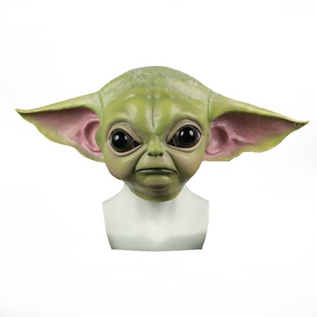Yoda Mask Latex Headwear Cosplay-asun rekvisiitta Halloweeniin