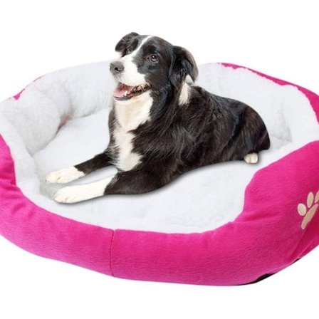 Hundeseng Katteseng Bomull Kjæledyrseng Pude for Hunder 4-Rosa KLB