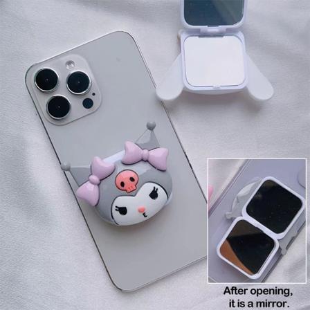 e Sanrio Melody Kuromi Cartoon Sammenleggbart Speil Telefonholder For A1
