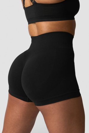 Smooth Seamless Shorts Black
