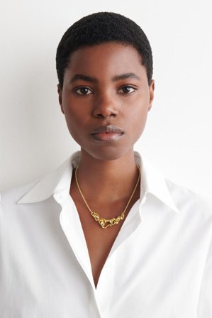 COS Women's Twisted Ribbon Necklace in Gold-coloured