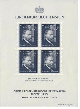 Liechtenstein 1938 - MICHEL BL-3 - Postfrisk