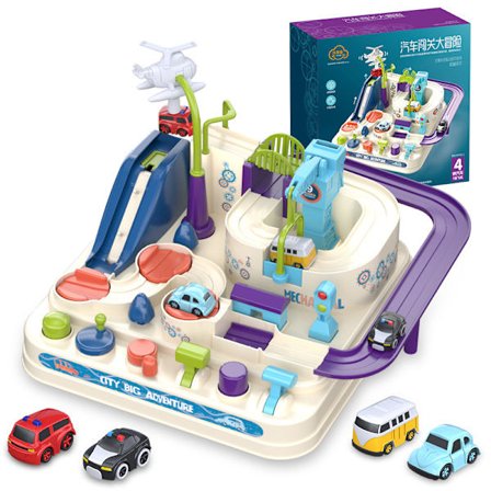 Billeventyrleksaker, Biltävlingsspårleksaker med 4 leksaker