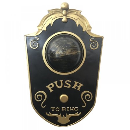 1 kpl Halloween Yksikatseinen Ovikellon Painike (Musta) Koristeellinen Sähköinen LED-Äänivalo Silmäpallo Baarin Ovikellon Salahuoneen Temppuväline