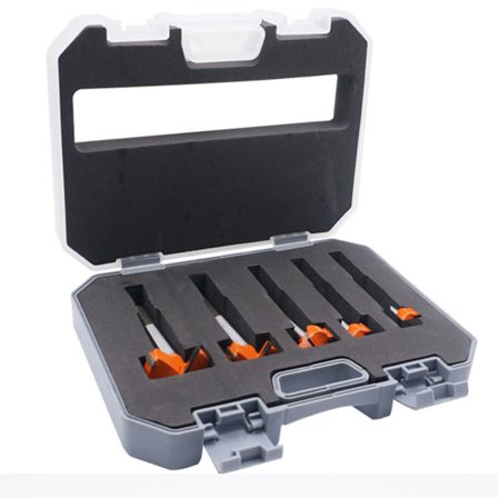 5 Deler Forstnerbor Treskjærerbor Sett Trebearbeiding Hullsag Tre Kutter Verktøy for Vedlikehold av Tre Modellbygging 15-35mm