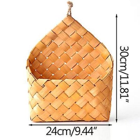 Nordisk Handvävd Korgorganisatör Retro Väggmonterad Korg