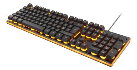 Deltaco Gaming DK210 Membrane Orange Keyboard, 25-anti-ghosting keys, black