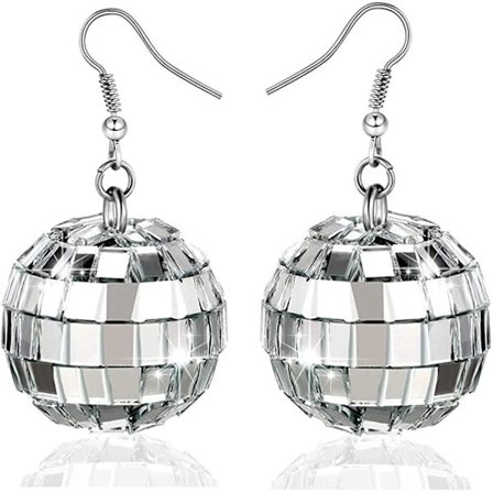 Disco Ball Örhängen 24mm 70-tal Disco Punk Örhängen Smycken - stock