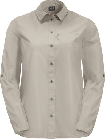 Jack Wolfskin Women's Lakeside Roll-Up Shirt Women long-sleeved shirts Grey XL