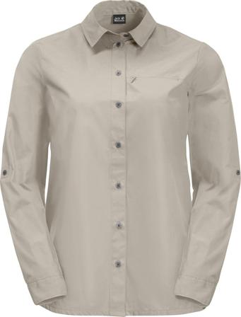 Jack Wolfskin Women's Lakeside Roll-Up Shirt Women long-sleeved shirts Grey XS