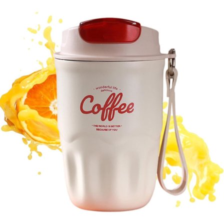 ING Smart Coffee Thermo | Isolerad Nyhet Mugg med Temperaturdisplay, Koppmuggar, Rostfritt Stål Liner, 360ml för Bilresor, Varmt Kaffe eller Isdryck