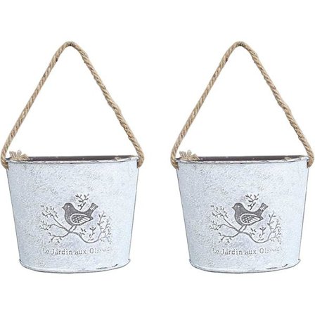 Metallista riippuva kukkaruukku seinälle, koristeellinen kukkaruukku, vintage-riipustuskori