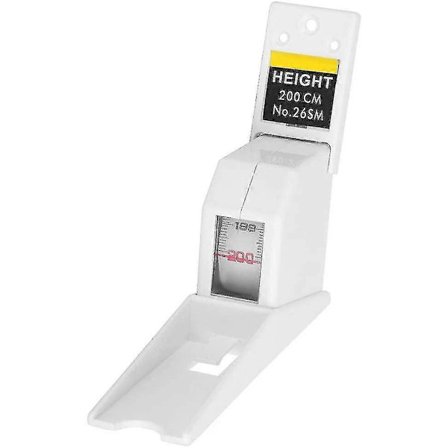 - Højdemåler, 2 meter udtrækkelig voksen børns højde værktøj lineal til højdemåling (hvid) -Sy