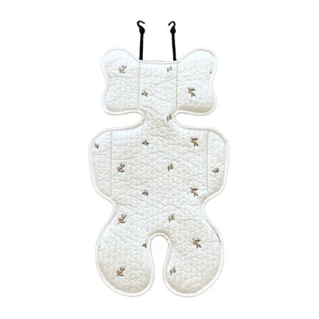 Mjuk Sittdyna för barnvagn Andas i ren bomull Spädbarnsbarnstol Huvud Nacke Kroppsstöd Tunn stil Oliv