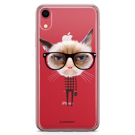 Bjornberry Hybrid Skal iPhone XR - Hipster Katt
