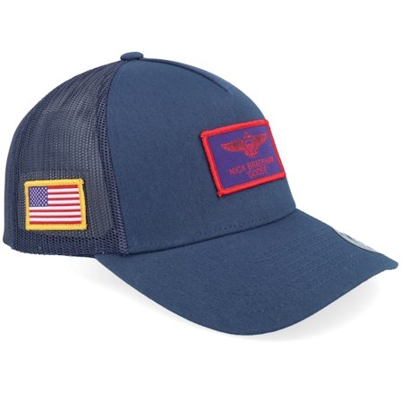 Top Gun - Blå trucker Caps - Goose Navy A-Frame Trucker @ Hatstore