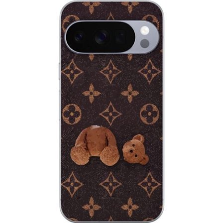 Yhteensopiva Puhelinkuori Google Google Pixel 10 Pro Graafinen monogrammikuvio, jossa taiteellisesti muotoiltu nalle