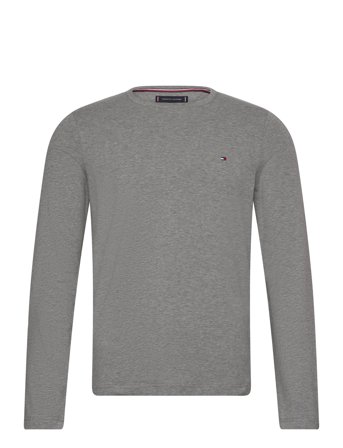 Stretch Slim Fit Long Sleeve Tee Grey Tommy Hilfiger