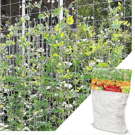 Nett for klatreplanter, stortmasket nett, klatrenett i polyetylen, for tomater, druer, agurker, andre frukter og grønnsaker