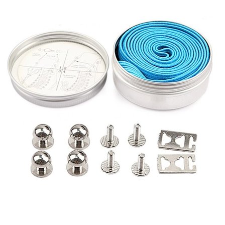 No Tie Snørebånd Indsæt faste snørebånd LAKE BLUE