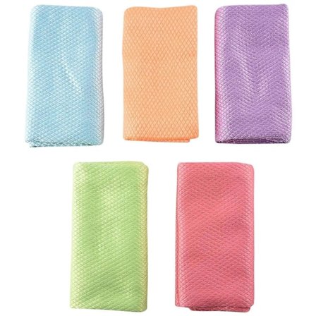 5 kpl Nopeasti Kuivuva Nukkaamaton Puhdistusliina Kalanruotokuvioinen Mikrokuituinen Puhdistusliina Kotiin, Keittiöön, Autoon