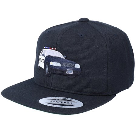 Kiddo Cap - Svart snapback Caps - Kids La Police Car Black Snapback @ Hatstore
