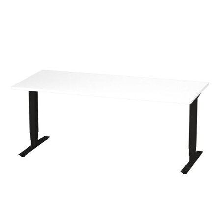 deNord Design Bord höj/sänk Pro 1800x800 vit/svart - Lyreco - Kontorsmöbler och inredning - Bord och hurtsar - Skrivbord - Höj/sänkbar