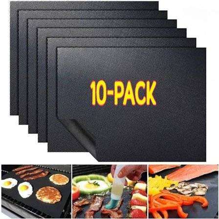 10-pak Grillmåtte – Genanvendelig Non Stick 40x33cm_OF