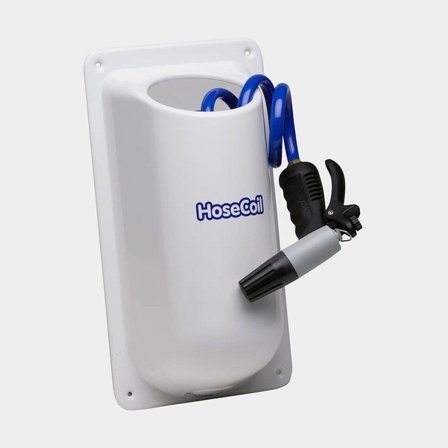 Kit de manguera de lavado HoseCoil Side Mount Enclosure with 15′ Coil Hose And Nozzle, plástico (High Performance), 3/8" (diámetro interno de la 